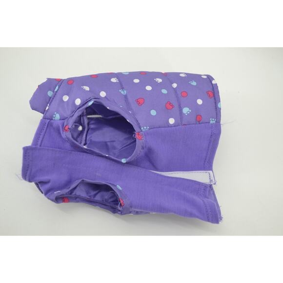build a bear clothes Purple Dog Plush Vest with Pawprints white pink blue hole - Picture 3 of 9